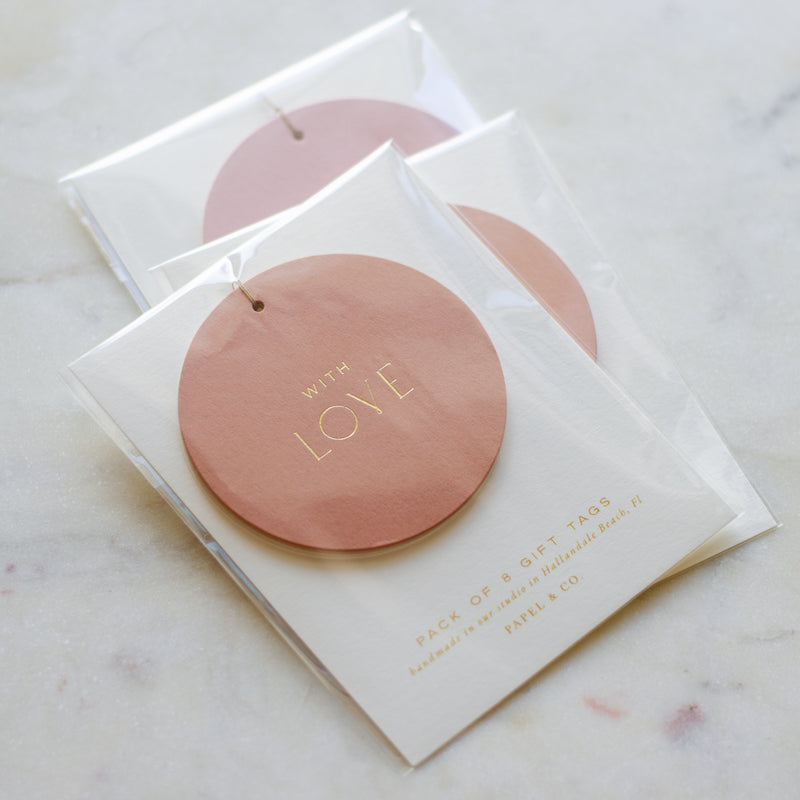 Ombre Terracotta Circle Gift Tags