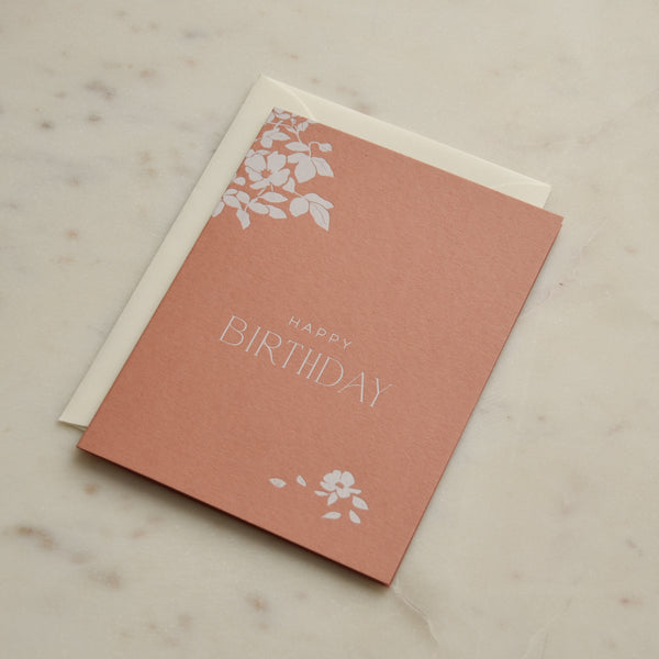 Happy Birthday Floral Greeting Card