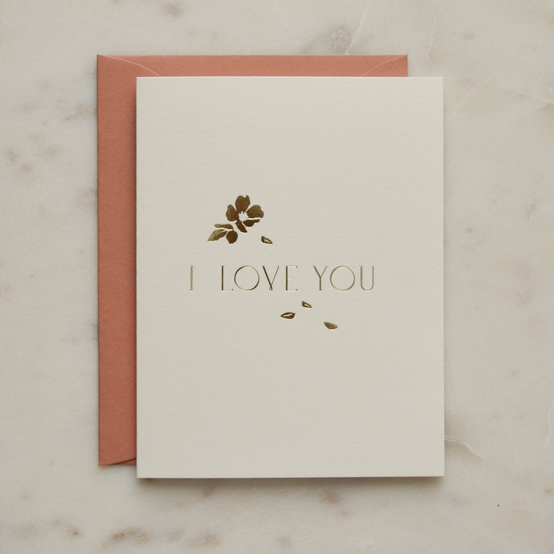 I Love You Floral Greeting Card