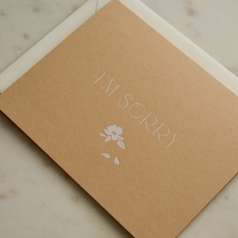 I'm Sorry Floral Greeting Card