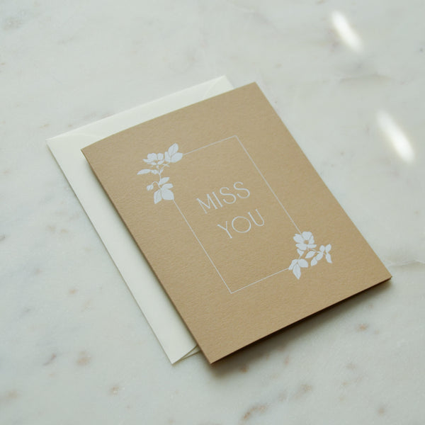Miss You Floral Greeting Card
