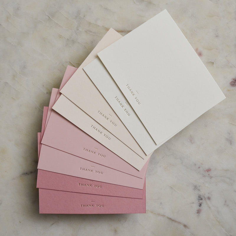 Ombre Dusty Pink Thank You Cards