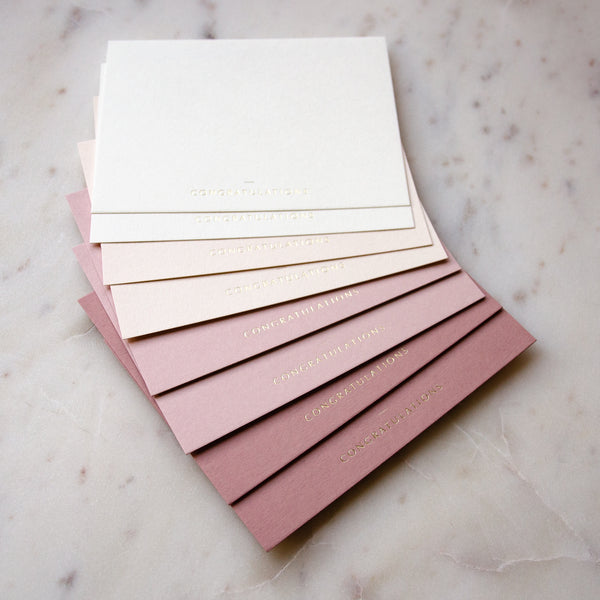 Congratulations Ombre Dusty Pink Cards