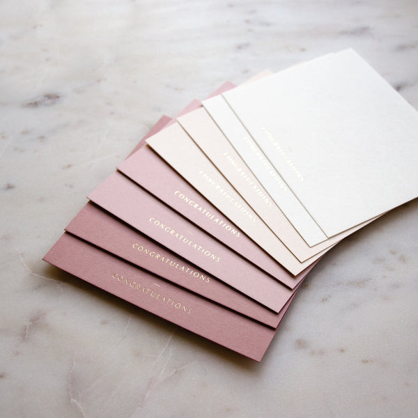 Congratulations Ombre Dusty Pink Cards