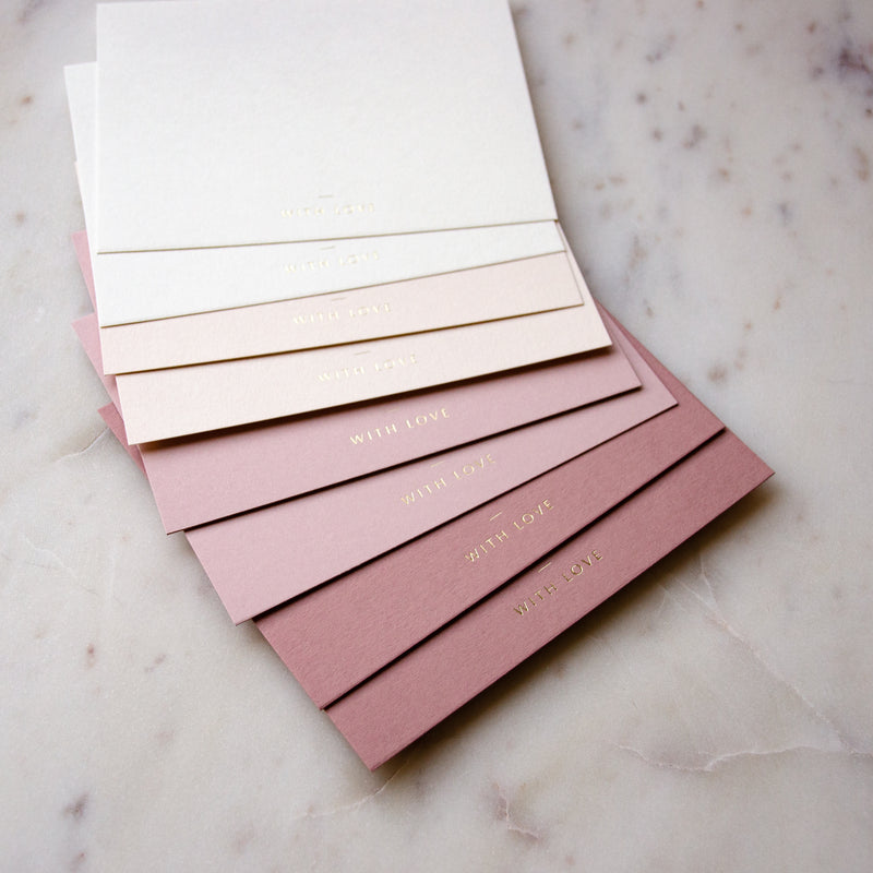 With Love Ombre Dusty Pink Cards