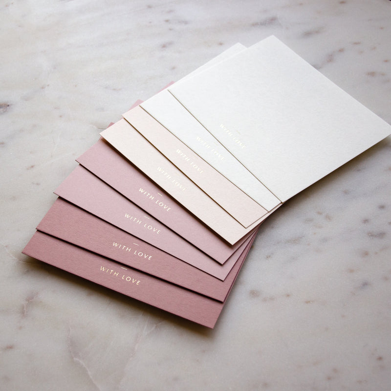 With Love Ombre Dusty Pink Cards