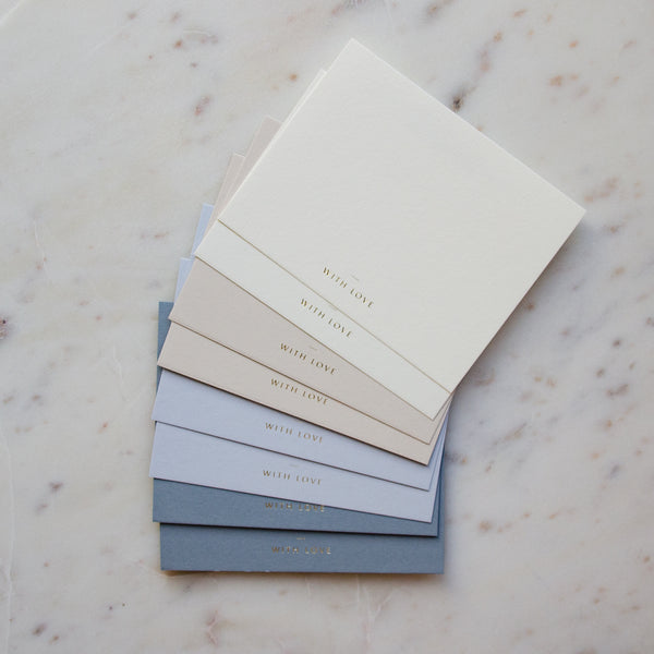 With Love Ombre Dusty Blue Cards
