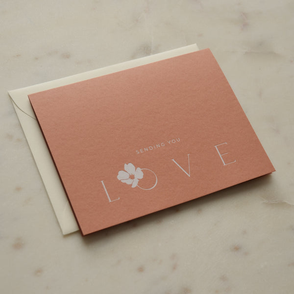 Sending You Love Floral Greeting Card