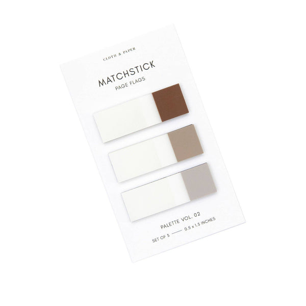 RUST Matchstick Page Flag Set | Palette Vol. 02 | Saddle, Moscow + Crêpe