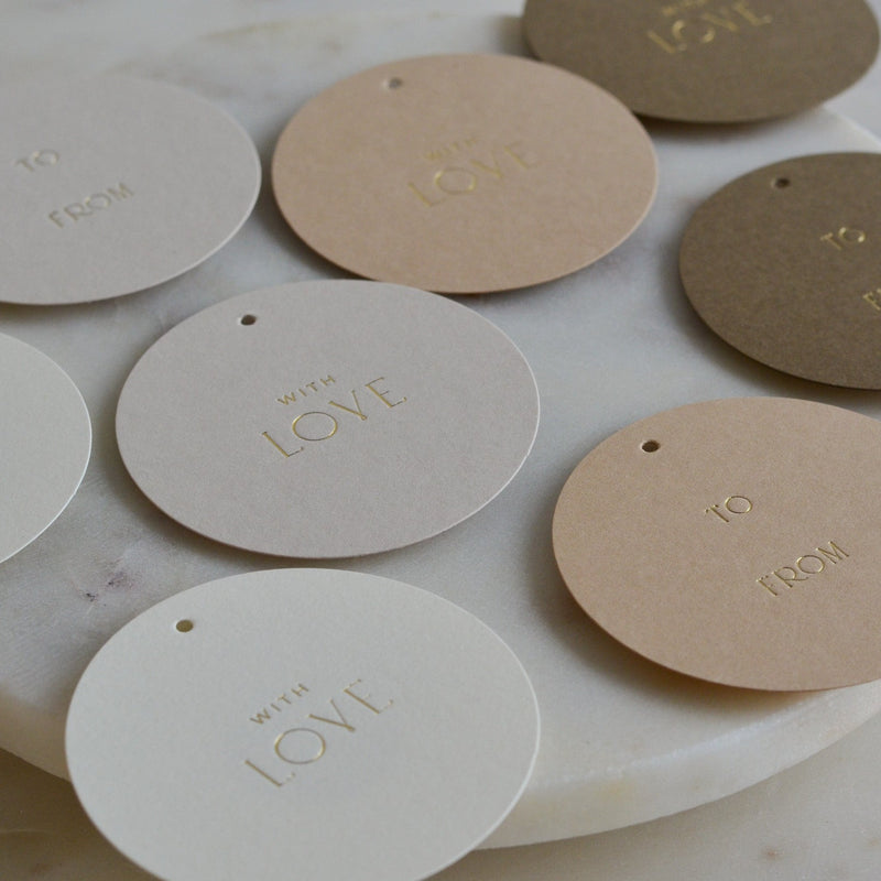 Ombre Earth Tone Circle Gift Tags