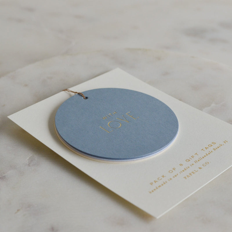 Ombre Blue Circle Gift Tags