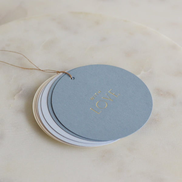Ombre Blue Circle Gift Tags