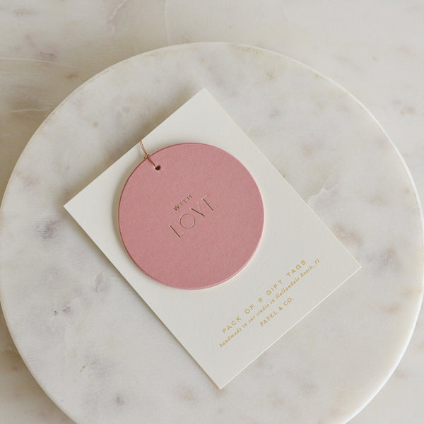 Ombre Pink Circle Gift Tags