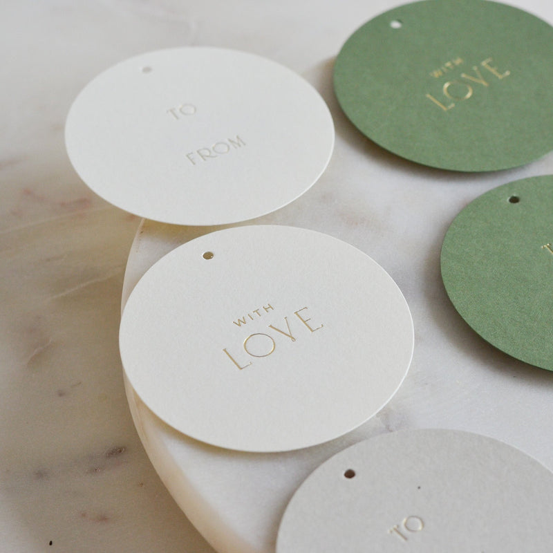 Ombre Green Circle Gift Tags